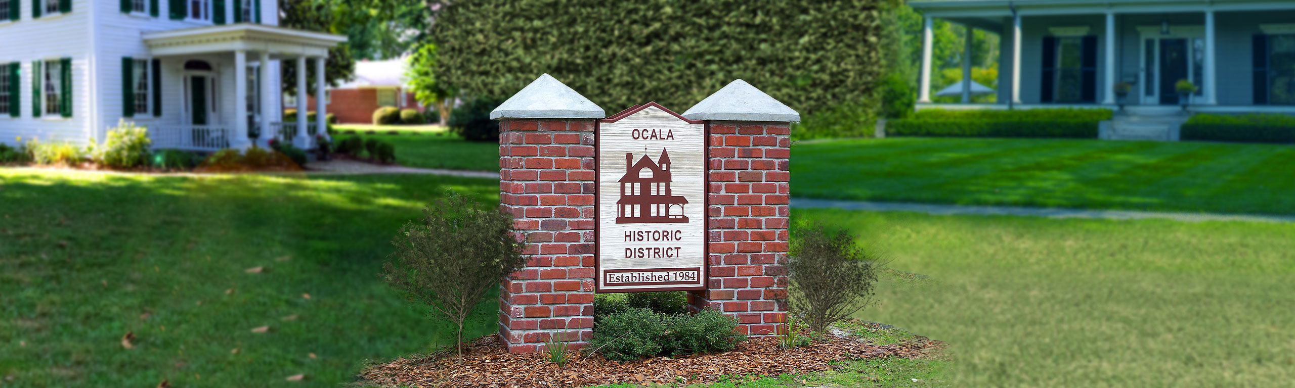 A sign for the Ocala Historic District which was established in 1984