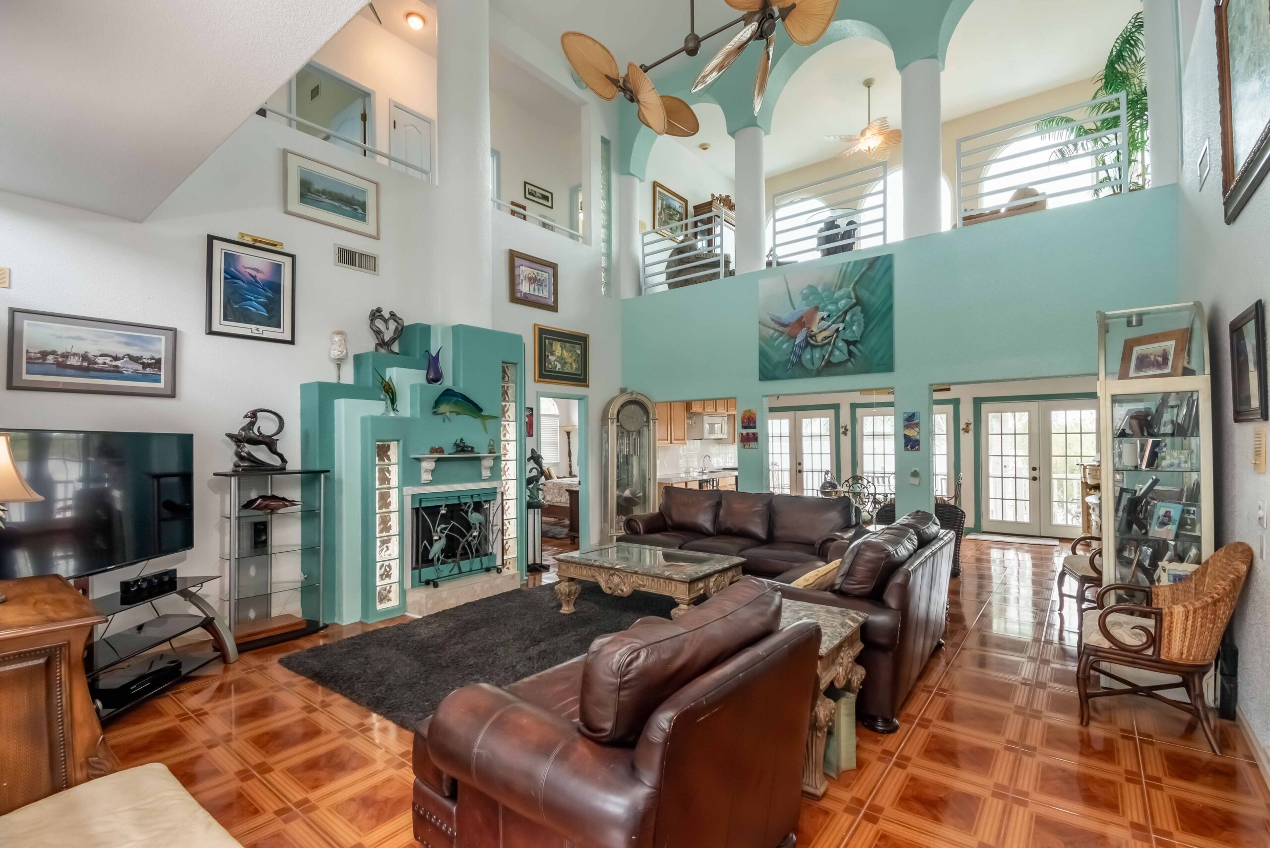 The great room of the house on Kings Bay in Crystal River