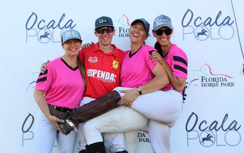 Dana with the polo team